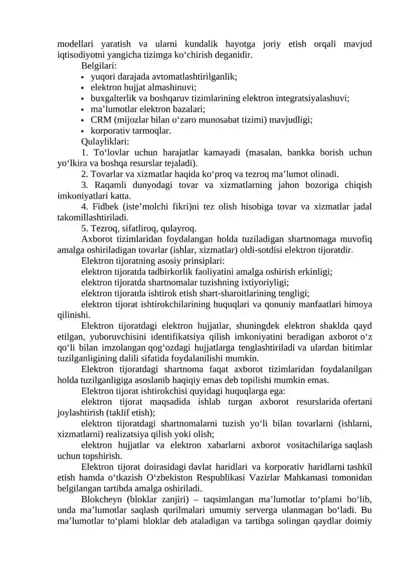 O‘zbekistonda raqamli moliyani rivojlantirish va kripto-birjalar faoliyatini tashkil etish masalalari 3