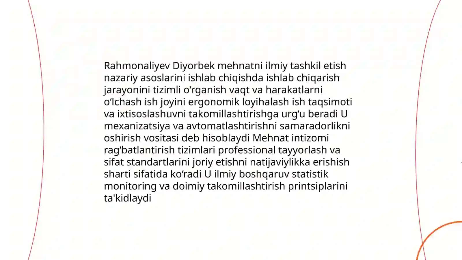 Mehnatni ilmiy tashkil etish va uning unumdorligi 3