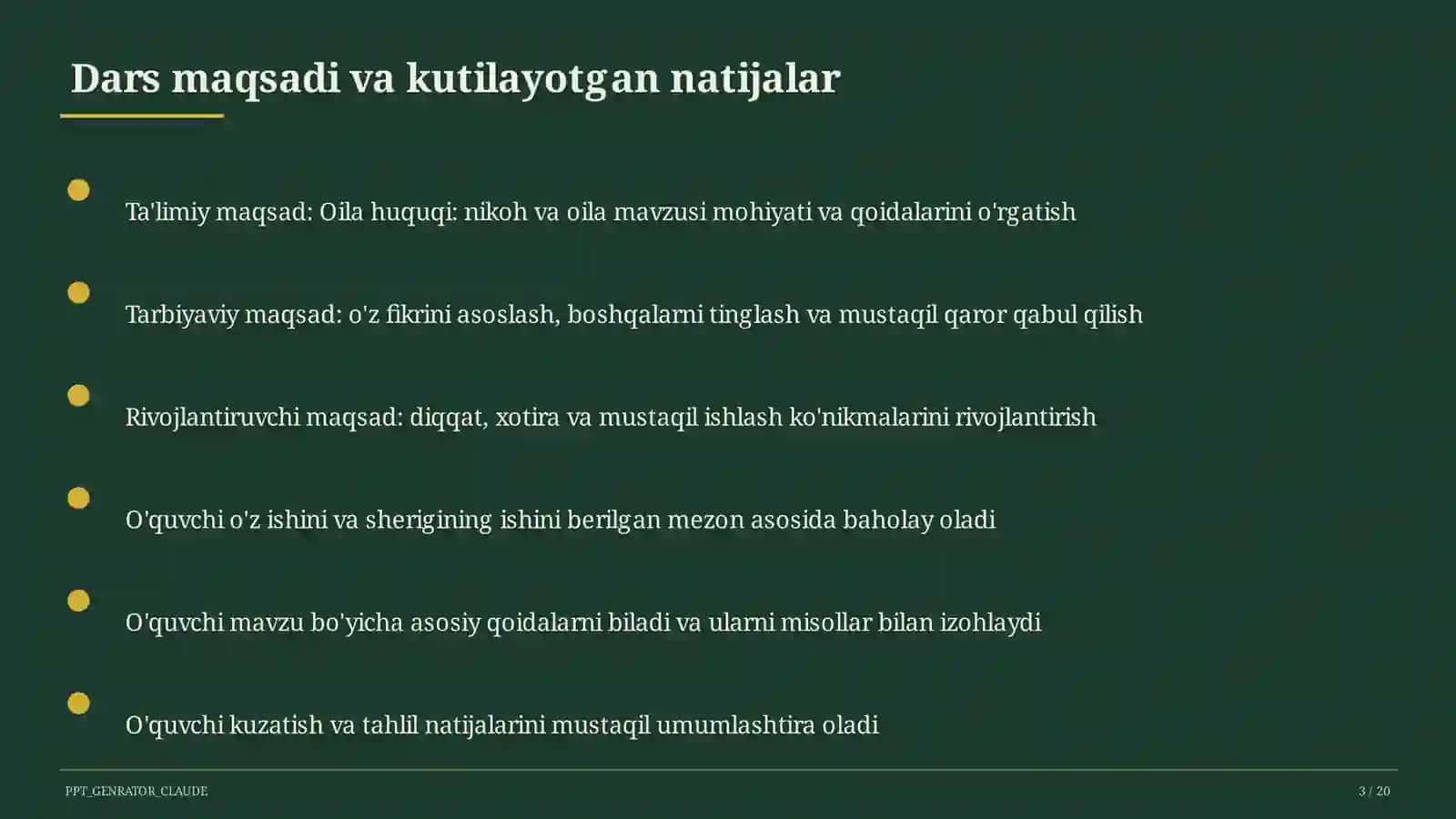 Huquq va iqtisodiyot asoslari (9–11) — o'qituvchilar uchun 3