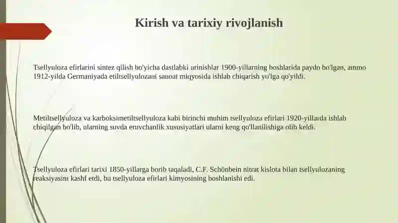Tsellyuloza efirlarini olish 3