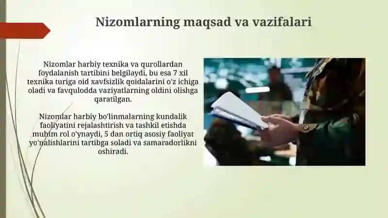 Harbiy Nizomning Asosiy Prinsiplari va Funksiyalari 3