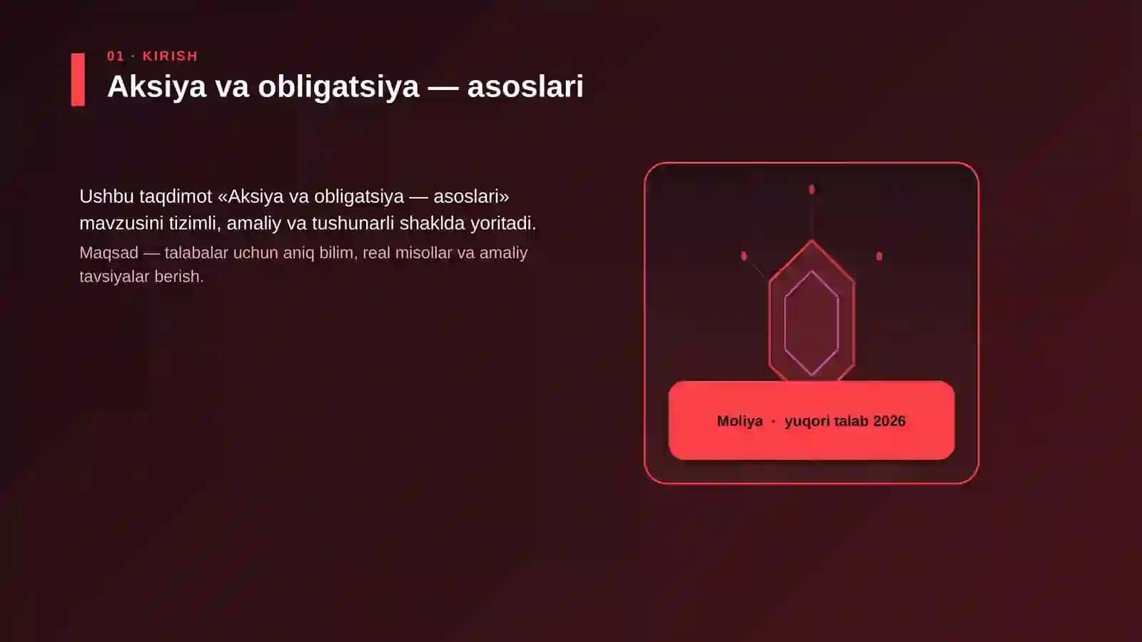 Aksiya va obligatsiya — asoslari 3