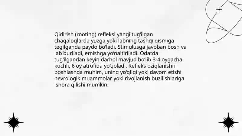 Chaqaloqlardagi reflekslar 3