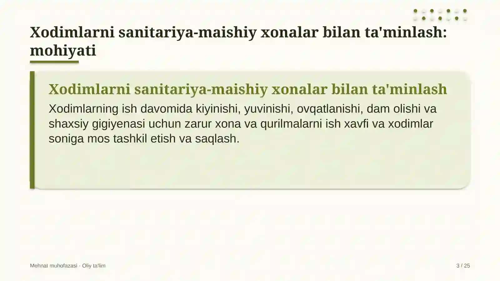 chakana savdoda xodimlarni sanitariya maishiy xonalar bilan ta'minlash 3182 3