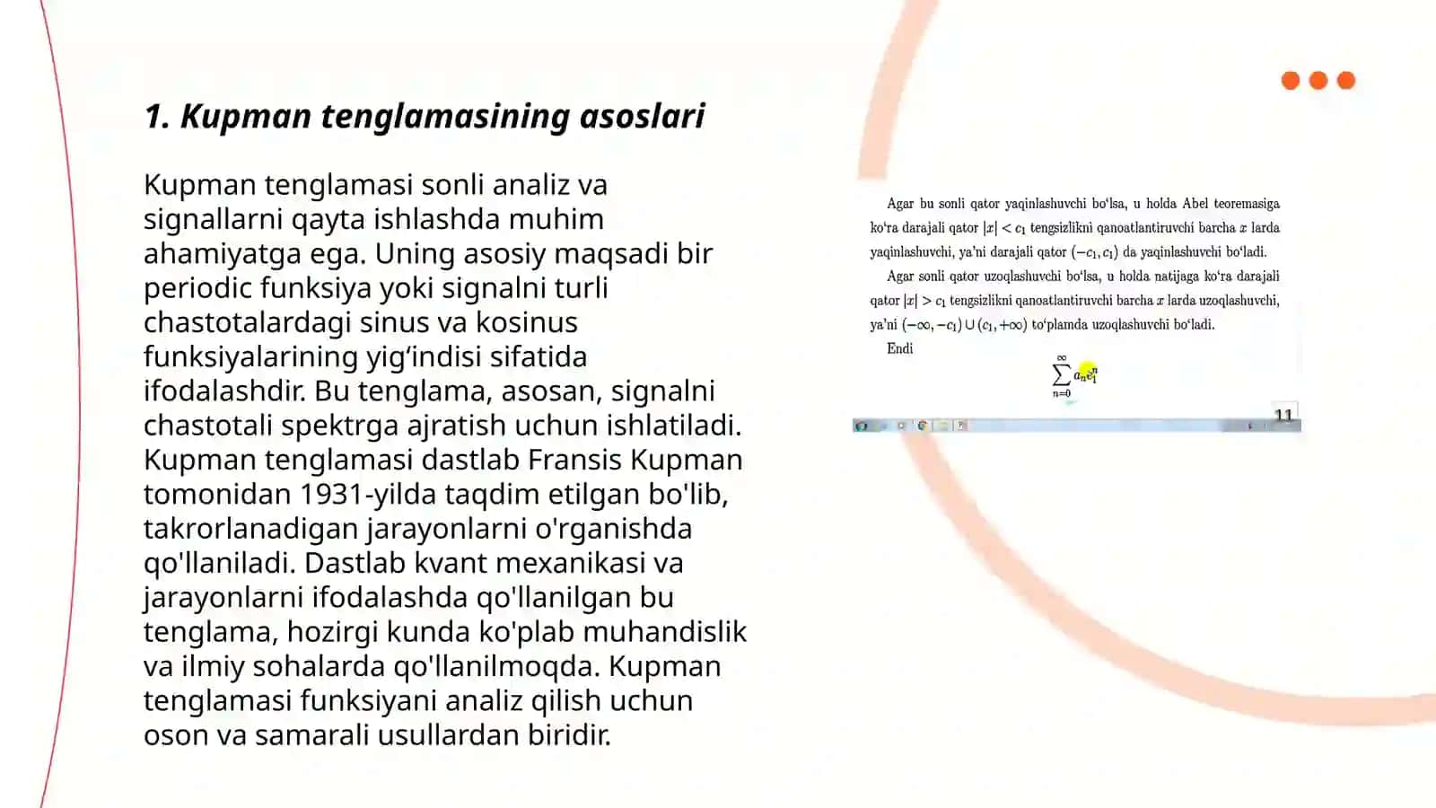 Kupman tenglamasi va fotoelektron spektri. Xartri-Fok usulini qo'llash chegarasi 3