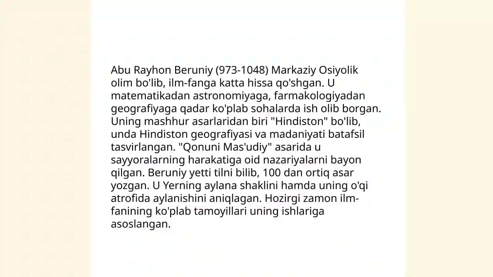 Abu Rayhon Beruniyning pedagogik qarashlari 3