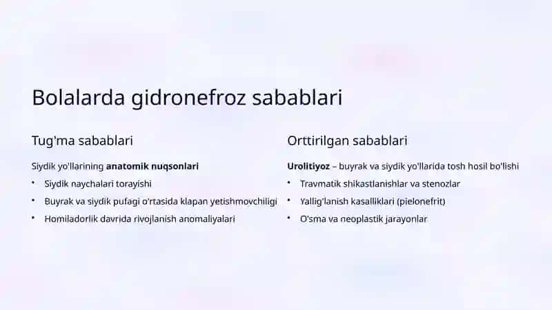 Gidronefrozning bolalardagi xususiyatlari 3