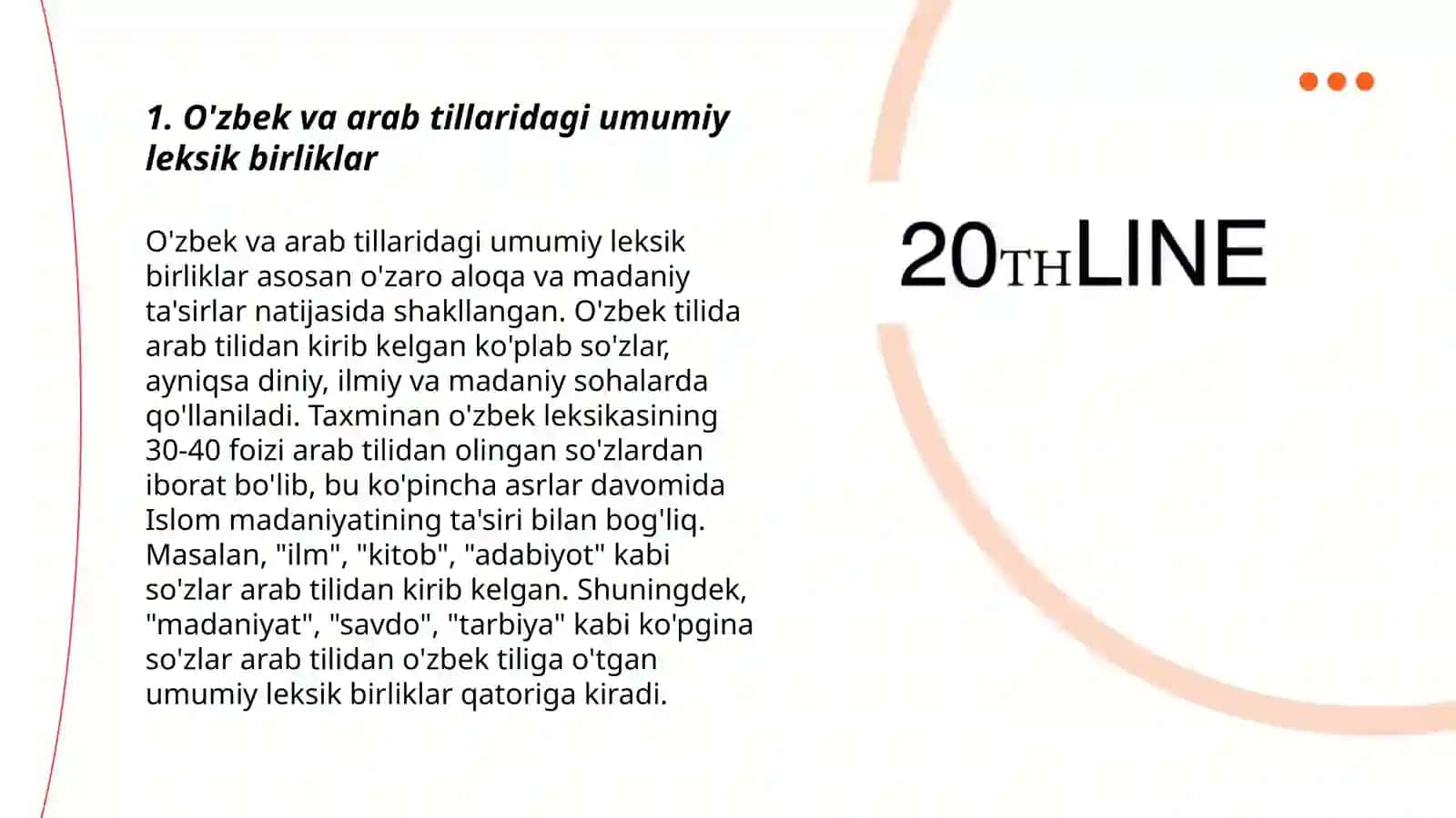 O’zbek va arab,turk tillarining leksik jihatdan qiyosiy tahlili 3