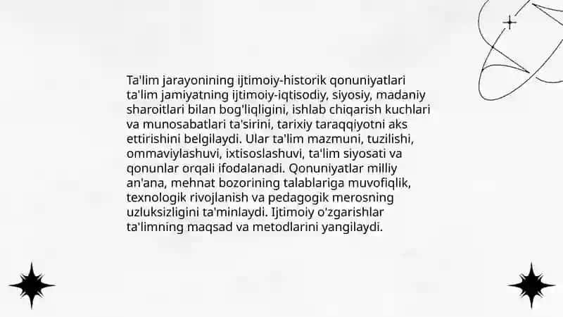 Ta'lim jarayoning qonuniyatlari va tamoyillari 3