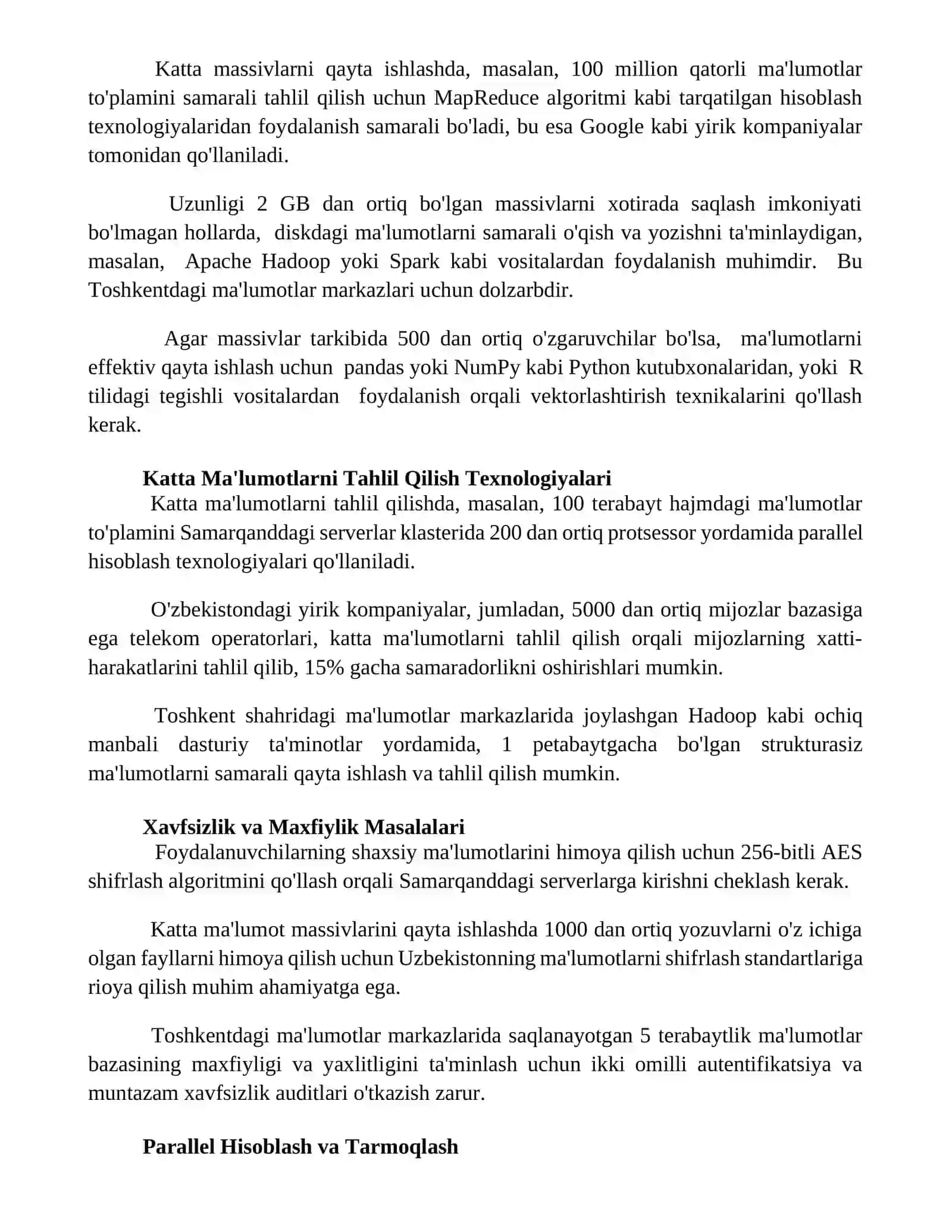 Katta matinlar bilan ishlar qobilyati 3