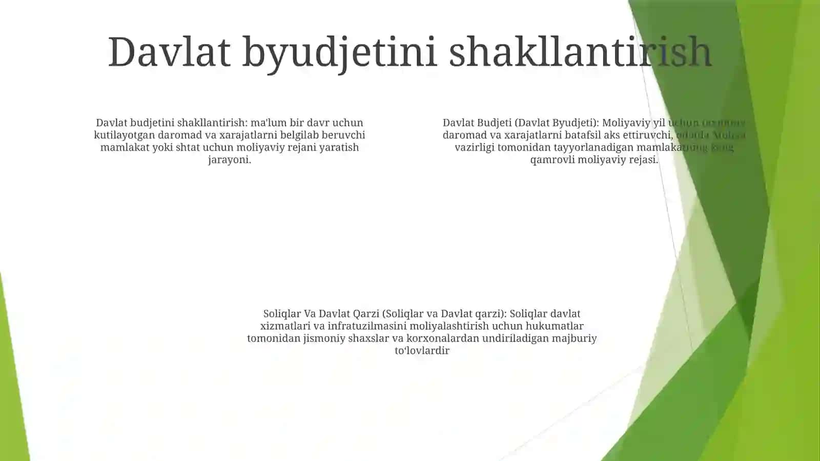 Davlat Budjeti, Soliqlar Va Davlat Qarzi 3