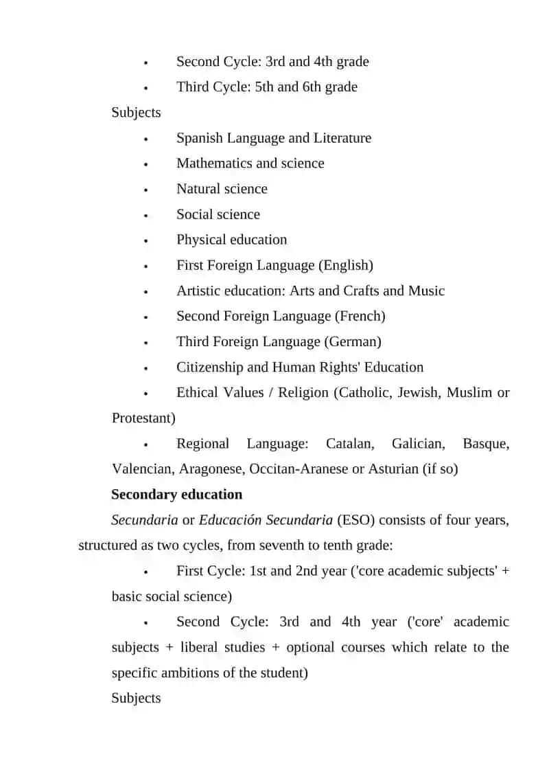 Education System in Spain 3