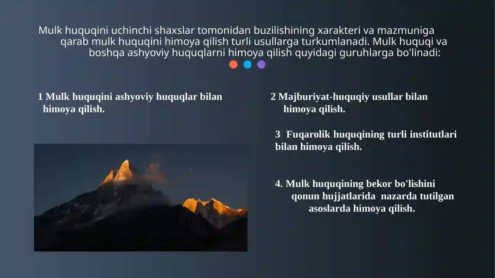 Mulk huquqini himoya qilish 3