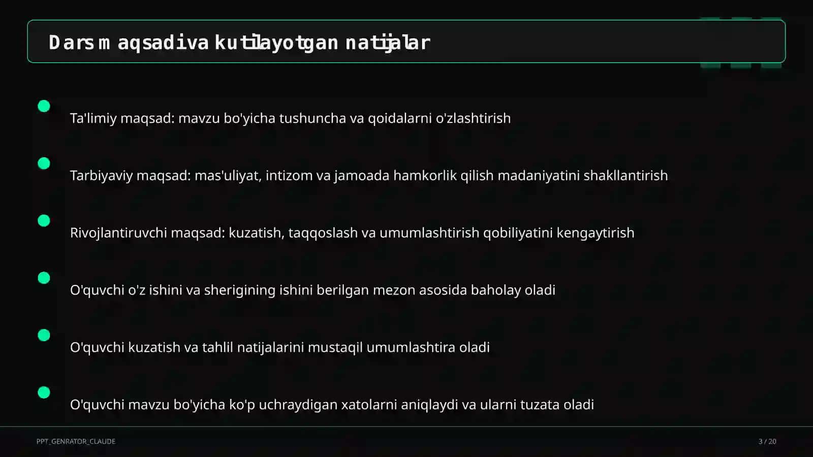 Mexanik harakat: yo'l, tezlik, vaqt (6-sinf) 3