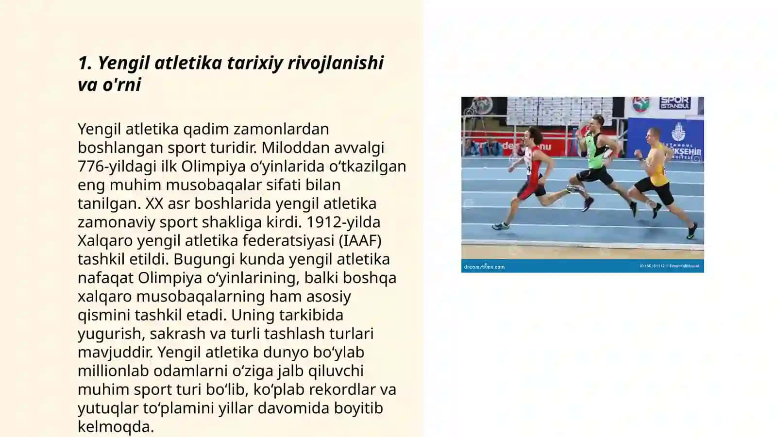 Yengil atletika mashg'ulotlari 3