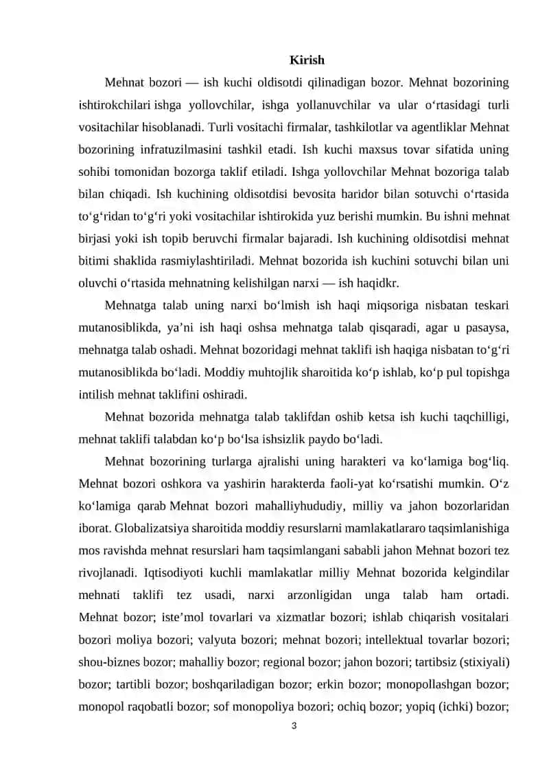 O'zbekistonda mehnat munosabatlarining o'ziga hos xususiyatlari 3