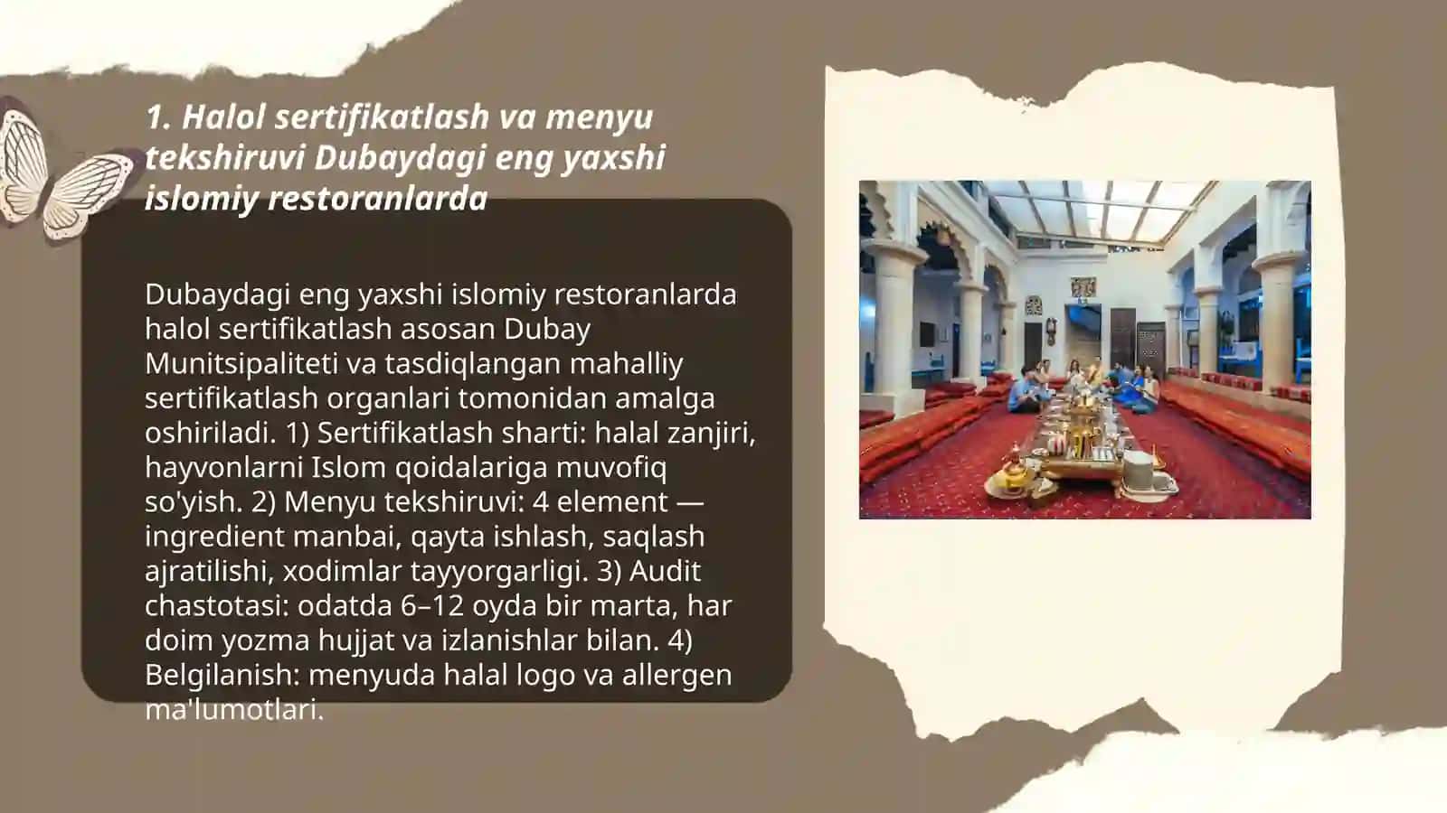 Reja Dubaydagi eng yaxshi islomiy mehmonxonalar va restoranlarning o’ziga xos xususiyatlari 3