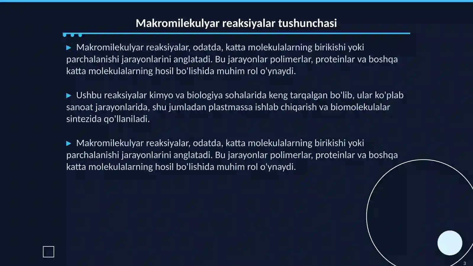 Makromilekulyar reaksiyalar va ularning turlari 3