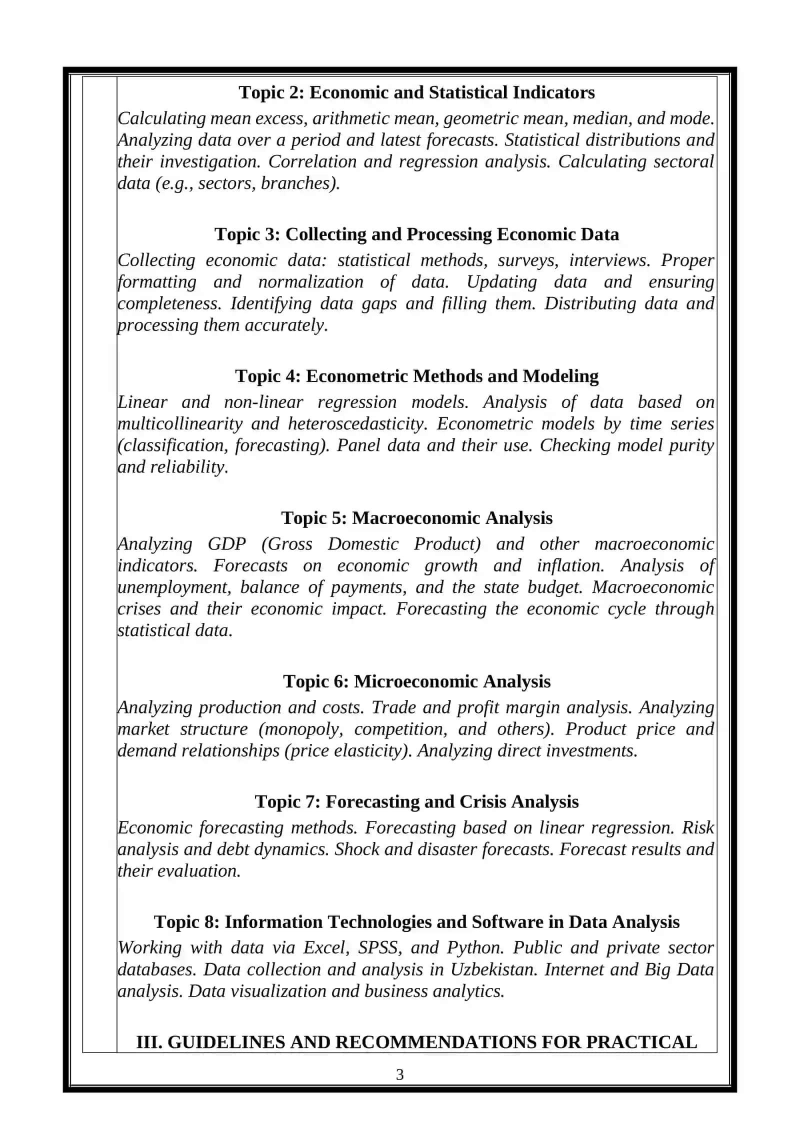 Data Analysis in Economics 3