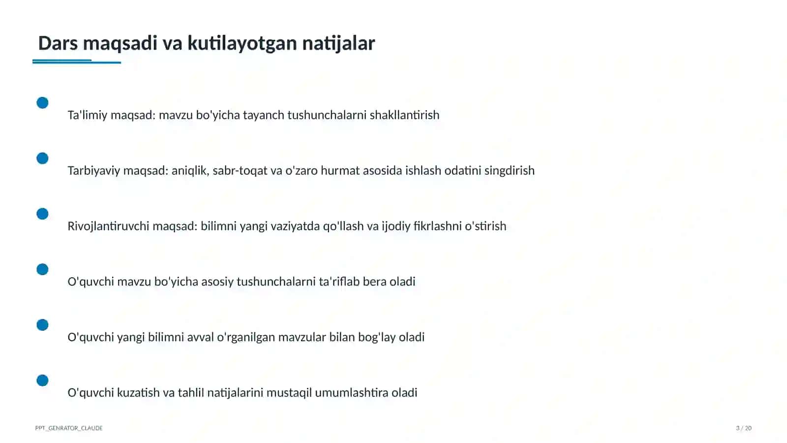 Matematika (1-4) — metodik birlashma uchun 3