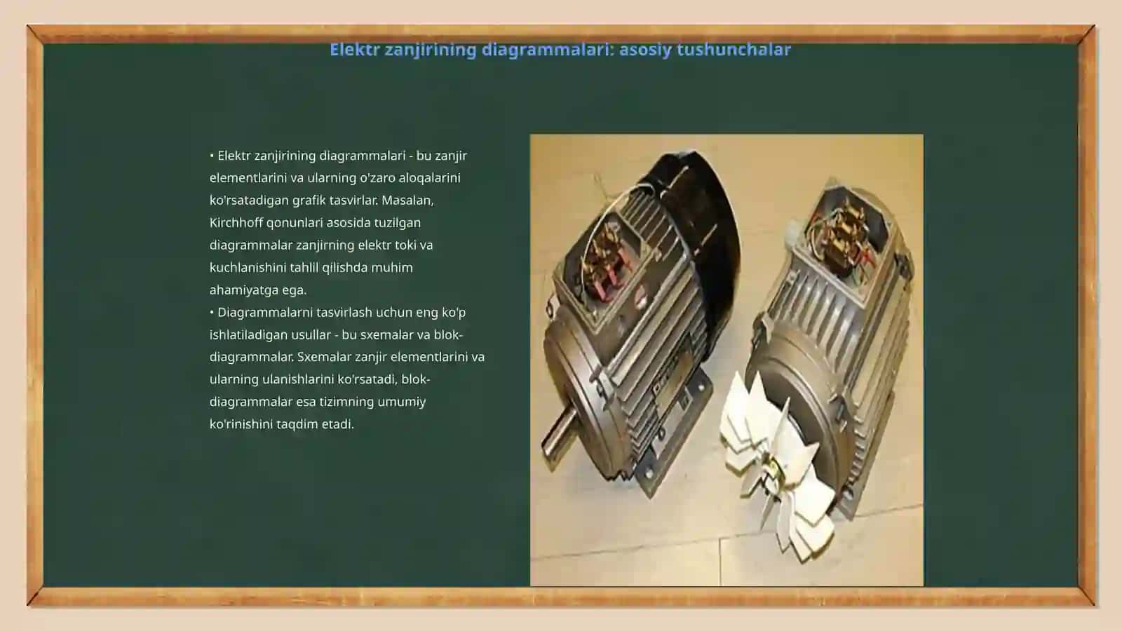 Elektr zanjirining diagrammalari va garmonik vektor tebranishlarni tadbiqlarini taqqoslash 3