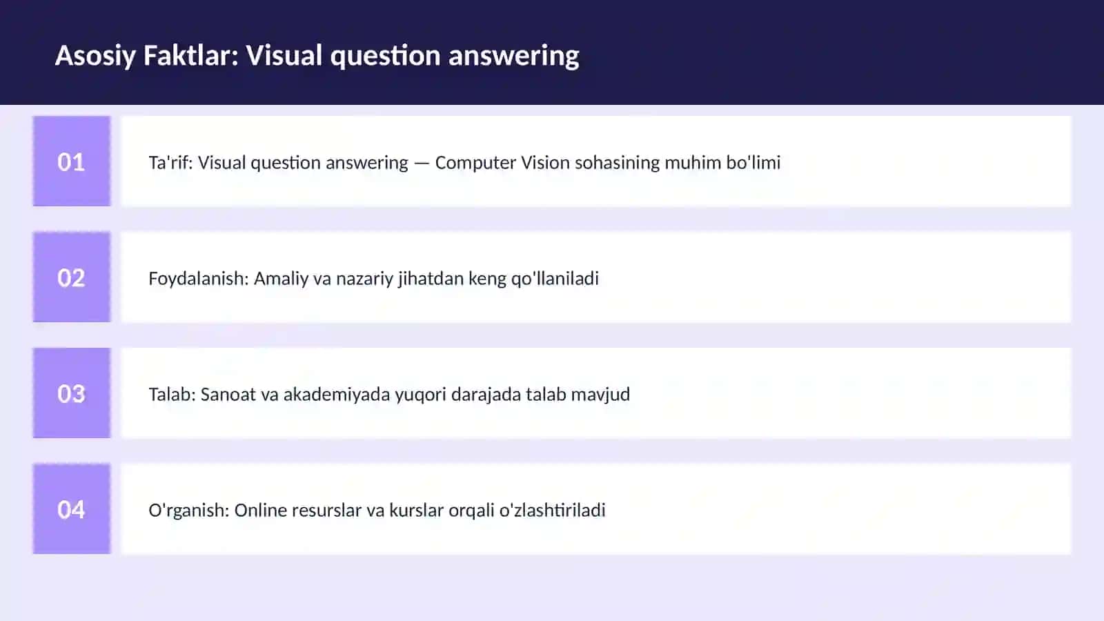Visual question answering 3