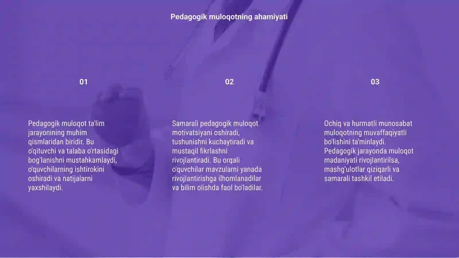 Pedagogik faoliyatda muloqot 3