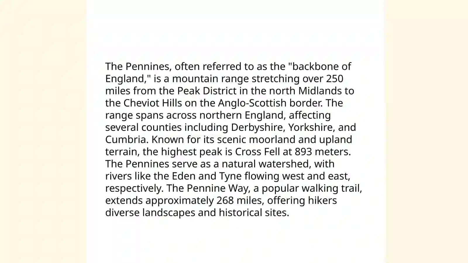 Geographical location mountains rivers and lakes of Great Britain 3