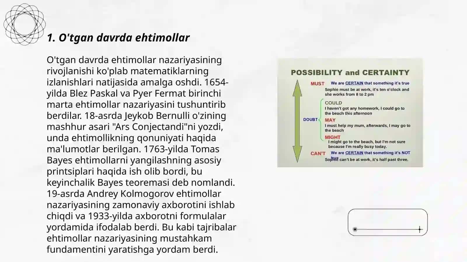 O'tgan davrda ehtimollar 3
