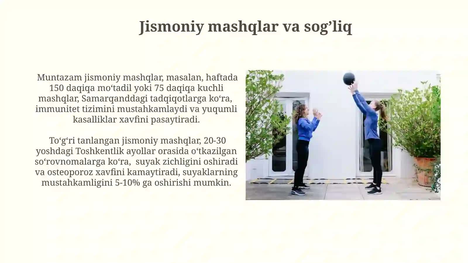 Jismoniy mashqlarning xarakteristikasi. Jismoniy mashqlarning paydo bo‘lishi 3