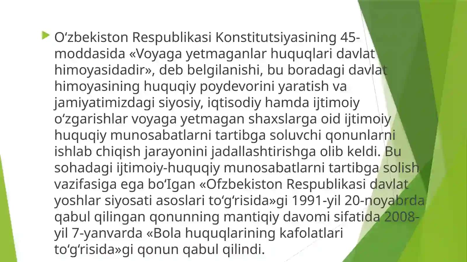 Oila qonunchiligida voyaga yetmaganlarning huquq va majburiyatlari 3