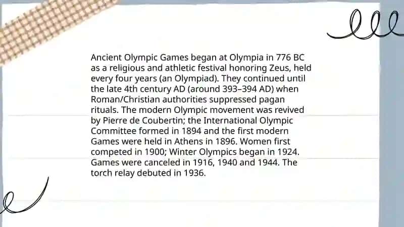 The Olympic Games 3