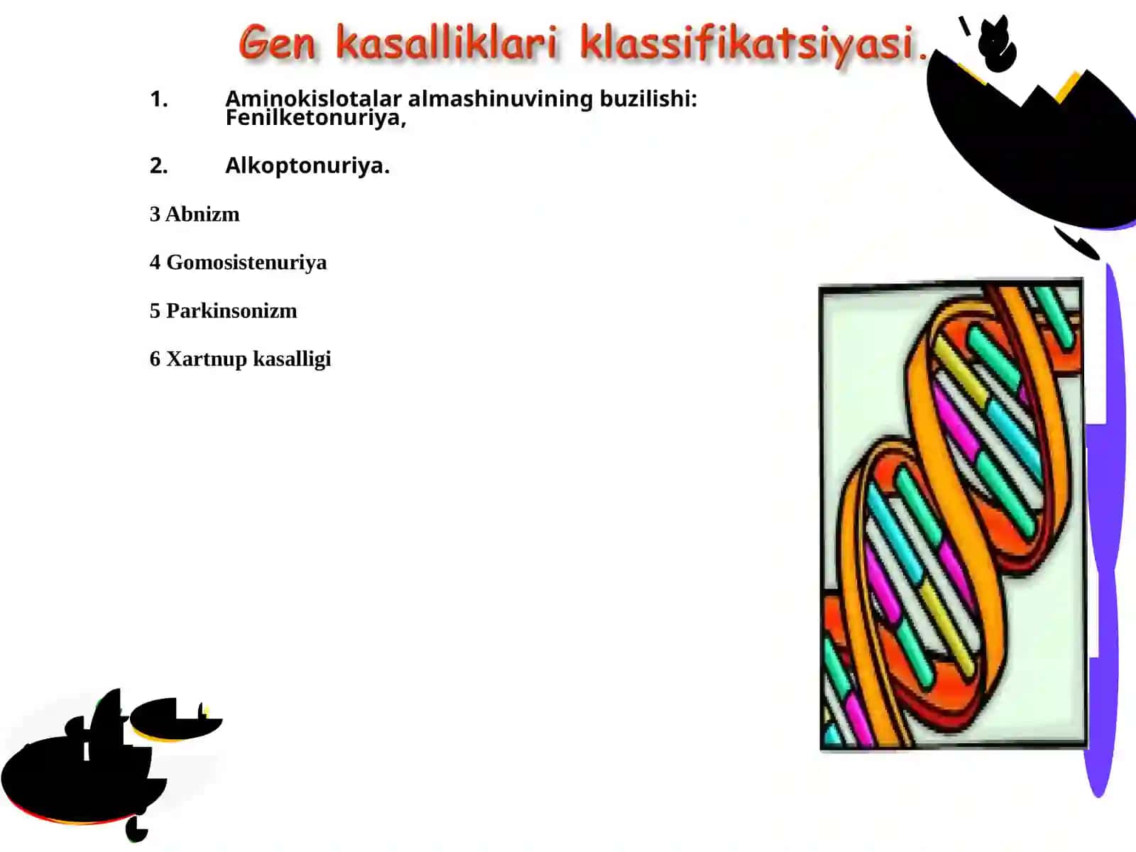 Aminokislotalar almashinuvining tug'ma kasalliklari 3