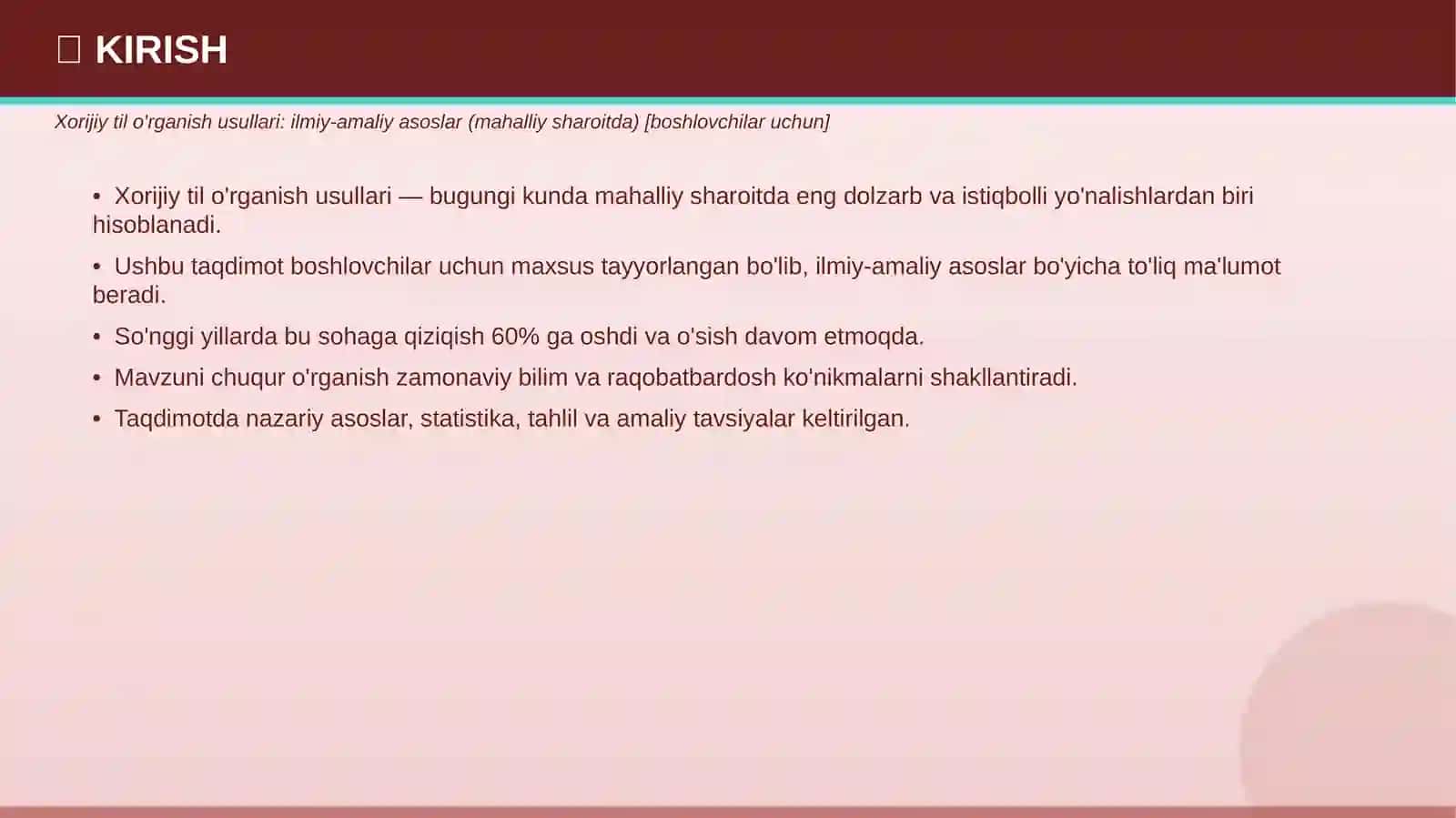 XORIJIY TIL O'RGANISH USULLARI 3