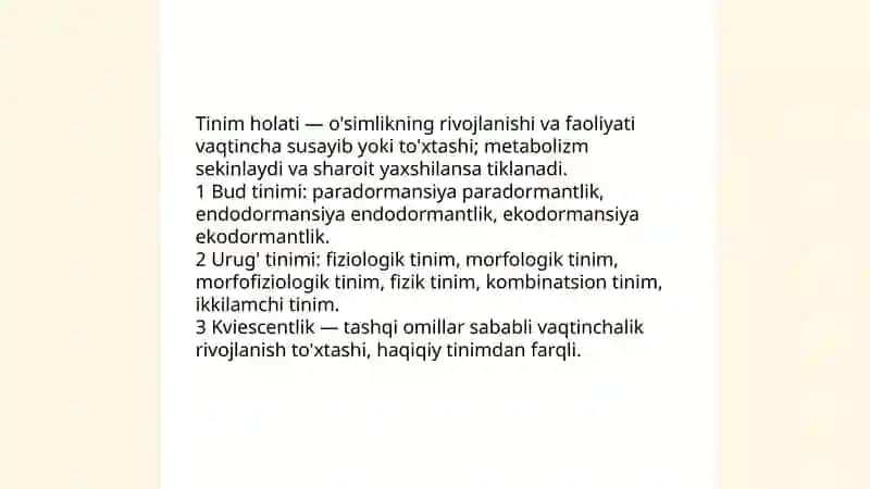 O’simliklardagi tinim holat 3