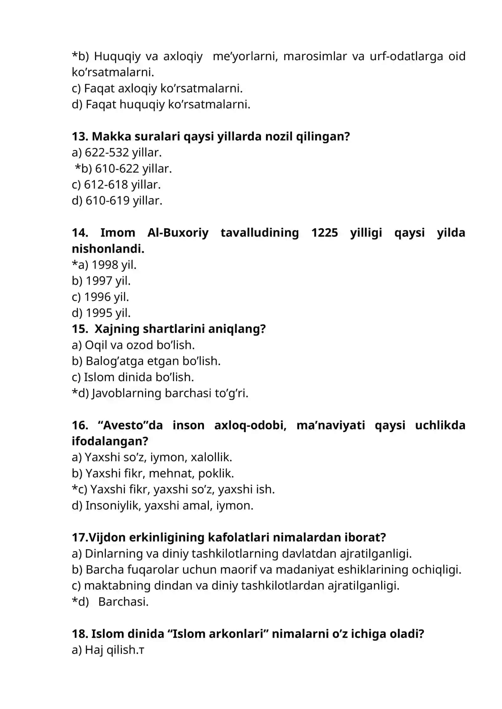 Islom diniy ta’limotining asosiy manbalari 3