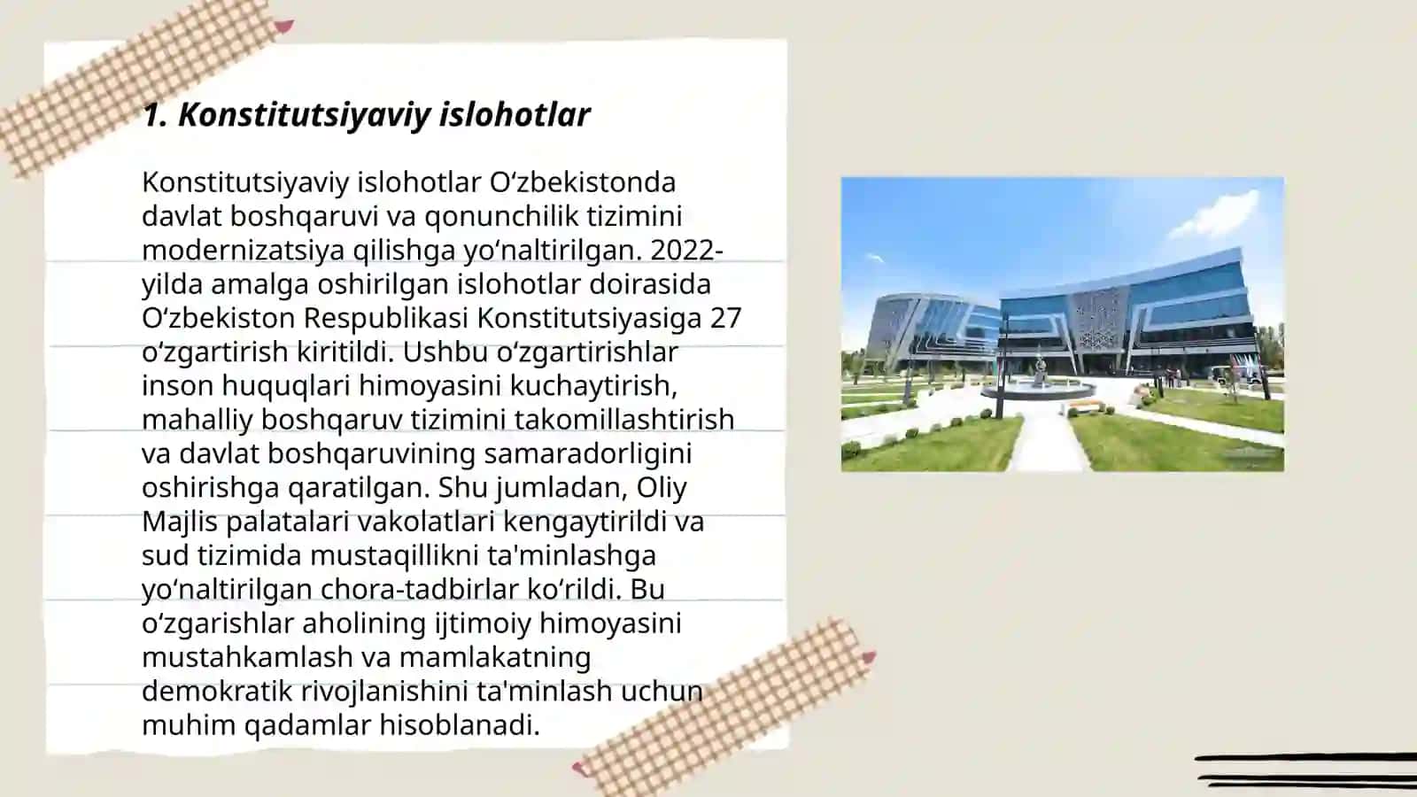 Yangi O‘zbekistonda amalga oshirilayotgan islohotlar 3