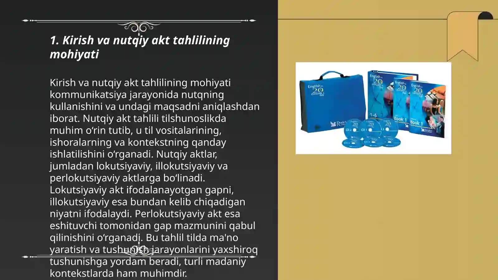 Abdulla Avloniyning,,Turkiy Guliston yoxud axloqʼʼ asari tilida nutqiy akt tahlili 3