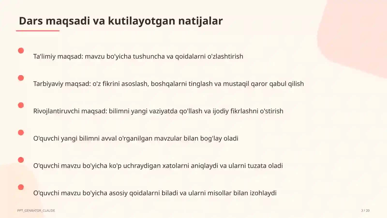 Metodik qo'llanma "Matematika takrorlash darsi" 3