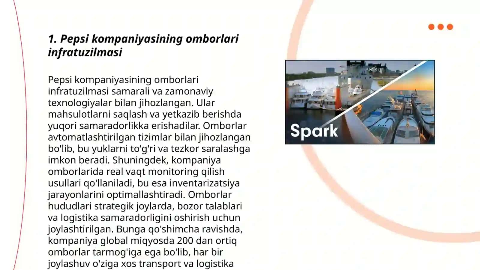 Pepsi kompaniyasi ombori transport tashuvchanligi qadoqlari 3