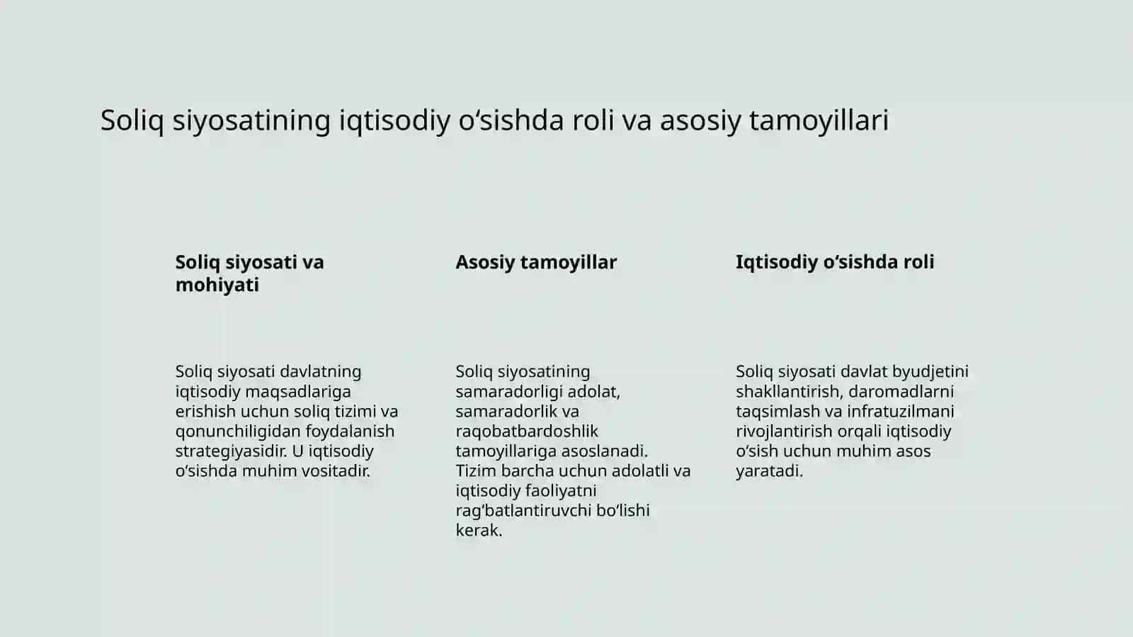 Soliq siyosati va uning iqtisodiy rivojlanishga ta’siri 3