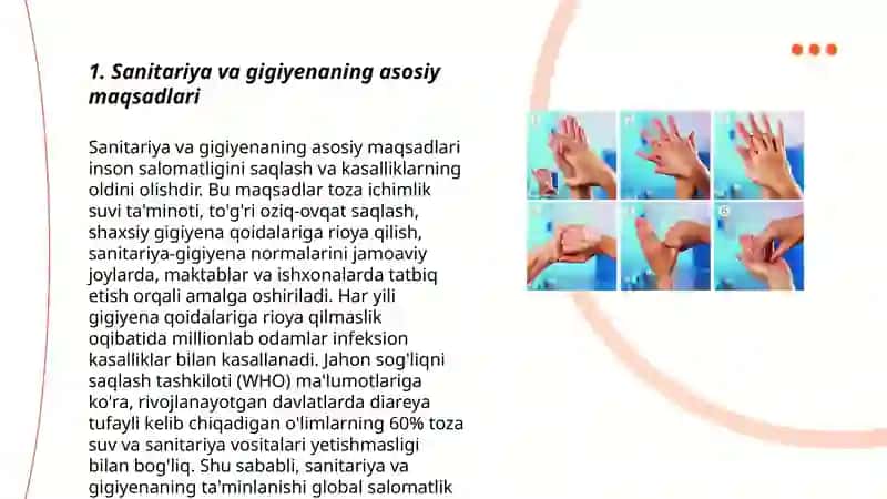 Sanitariya va gigiyena fanining maqsad va vazifasi 3