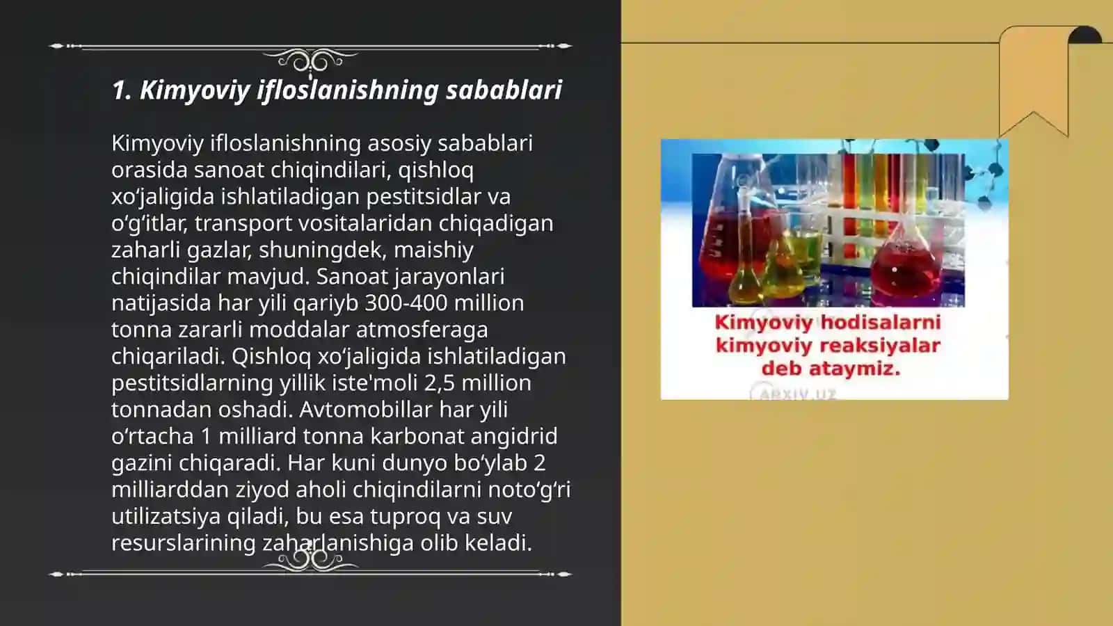 Kimyoviy ifloslanish 3