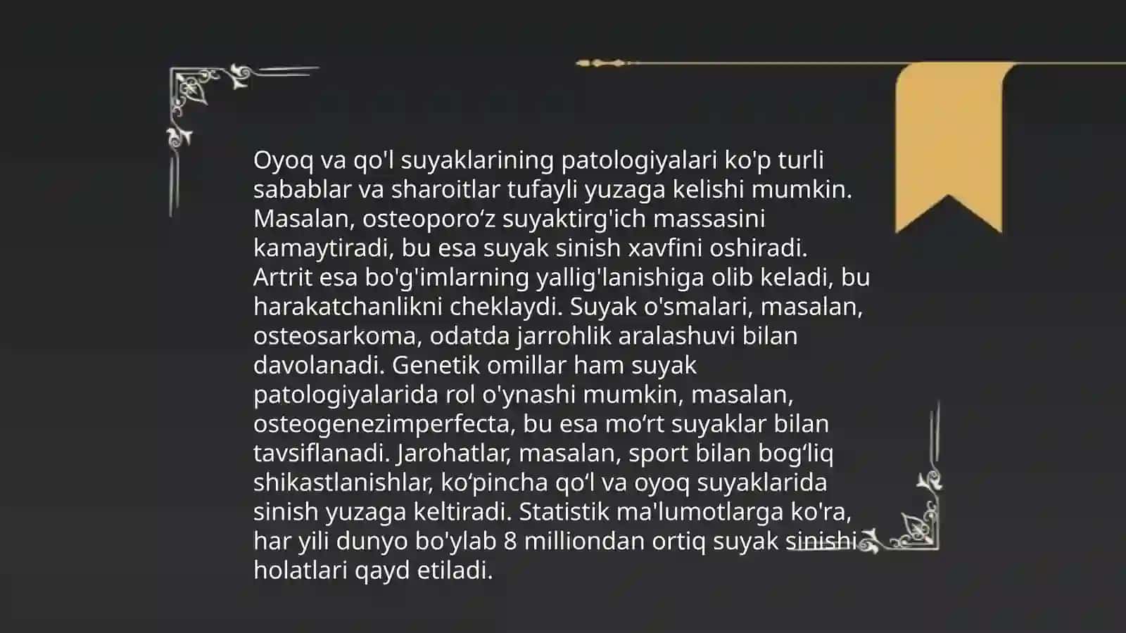 Oyoq va qo'l suyaklarining patologiyalari 3