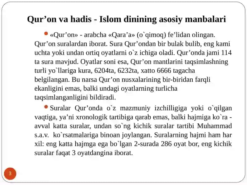 Islomning Asosiy Manbalari 3
