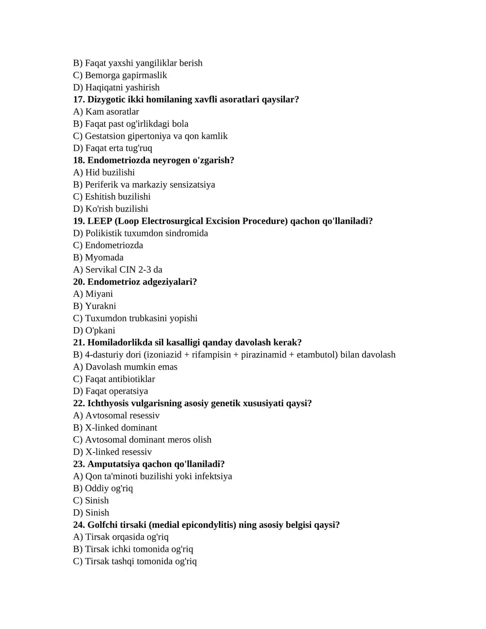 Pediatriya test savollari 3