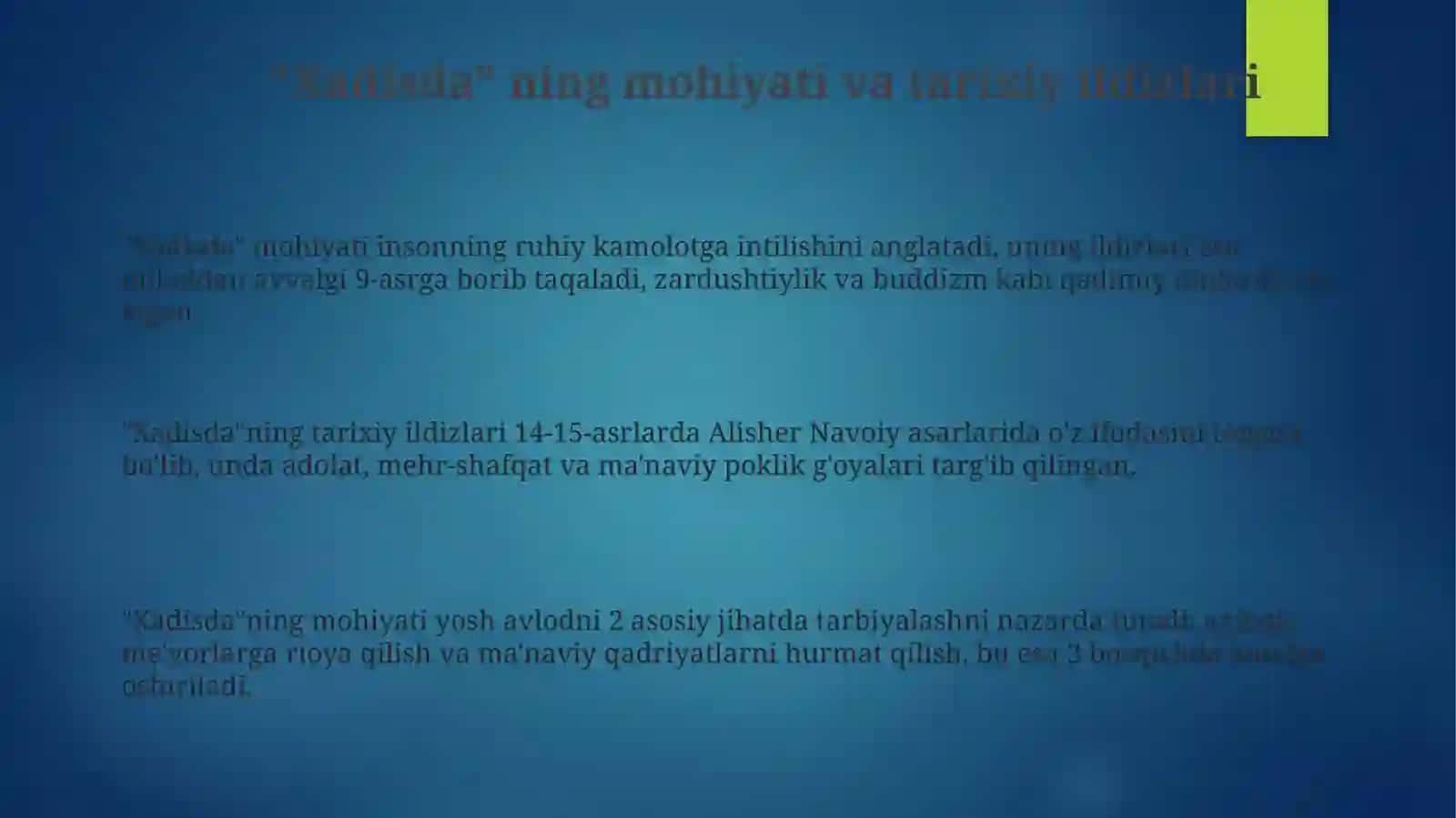 Xadisdama'naviyahloqiytarbiya 3
