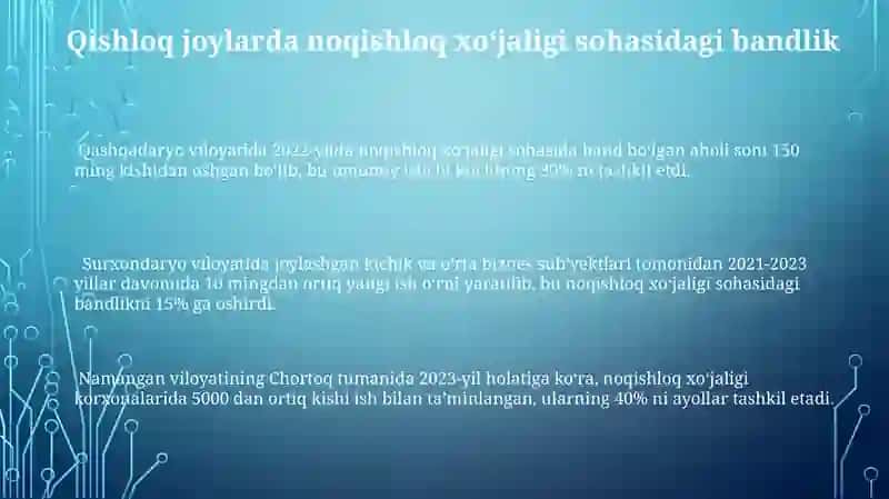 Qishloqlarda mehnat resurslarining bandligi 3