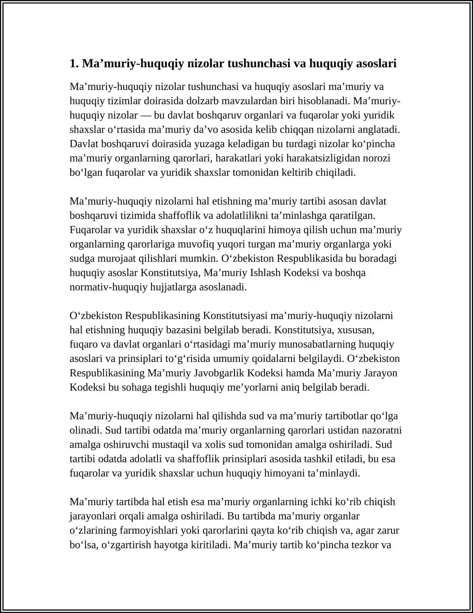 MA’MURIY-HUQUQIY NIZOLARNI HAL ETISHNING MA’MURIY TARTIBI 3