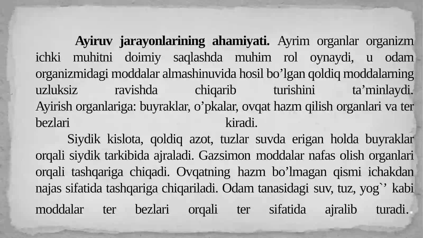 Ayiruv tizimining yosh xususiyatlari va gigiyenasi 3